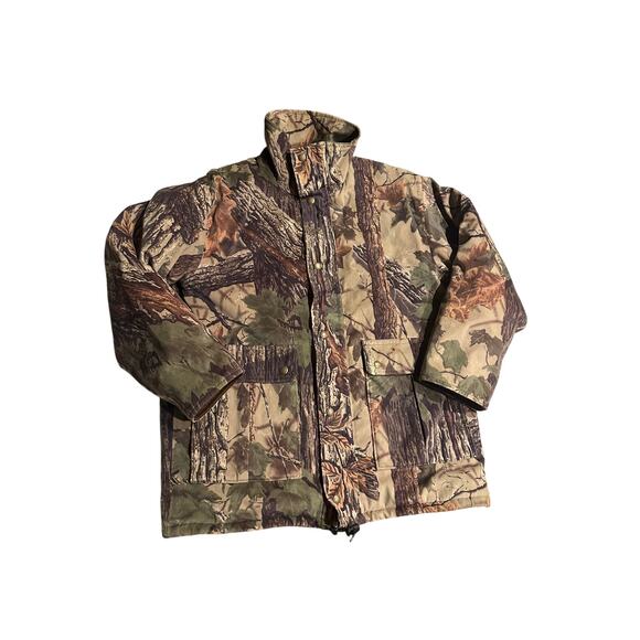 Vintage Cabela's Super Slam Camo Jacket Men's Medium Realtree Hunting USA barn - Picture 1 of 9